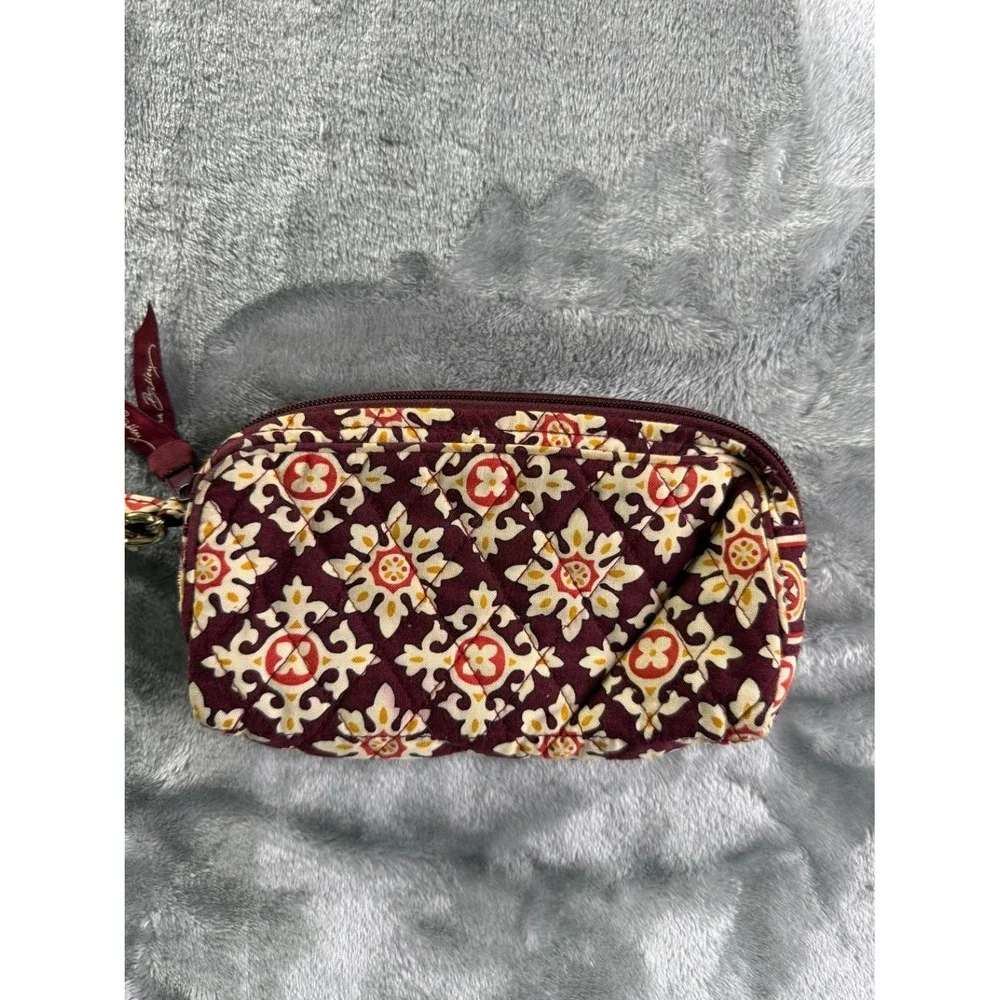 Vera Bradley All in One Wristlet Women's Small Burgundy Removable Wrist Strap
